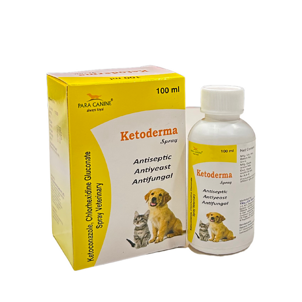 Ketoderm Spray Antiseptic Anti Yeast Antifungal spray for your fur Para Canine