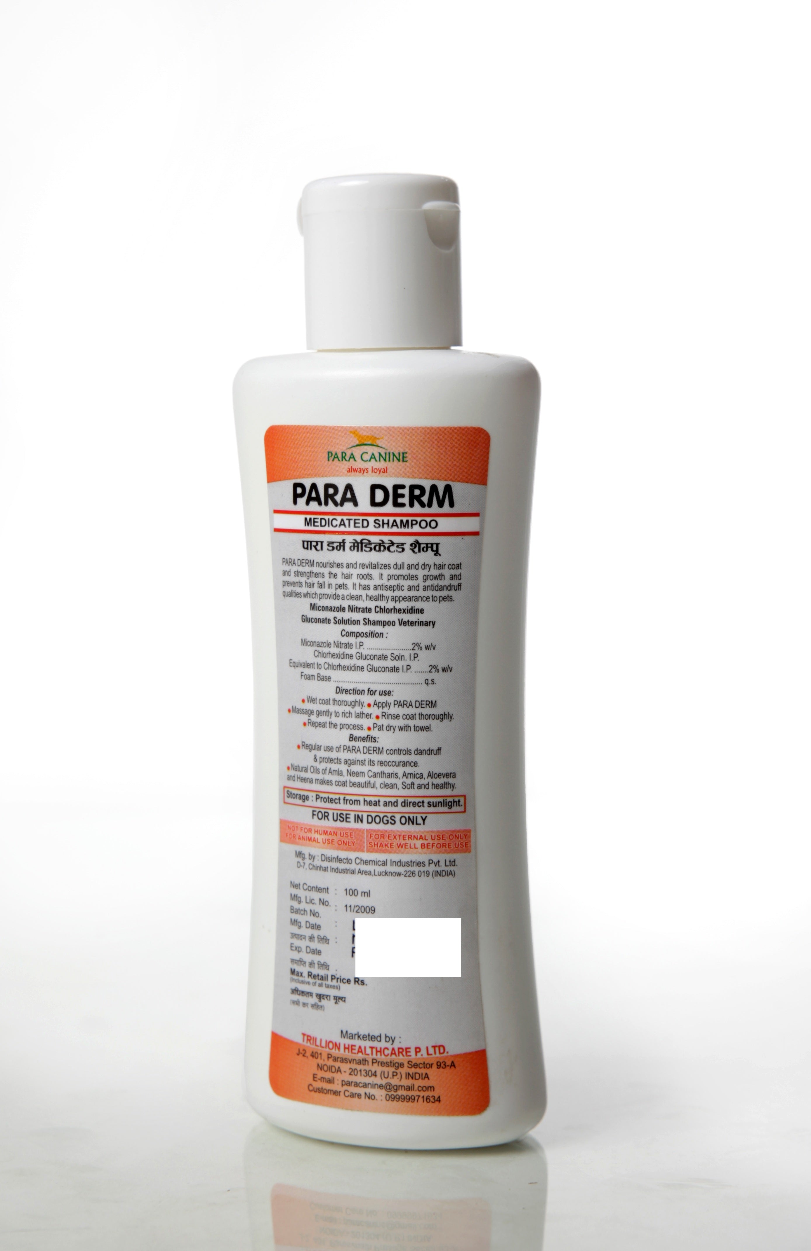Para Derm Shampoo (prevent any bacterial, fungal or inflammatory infection)