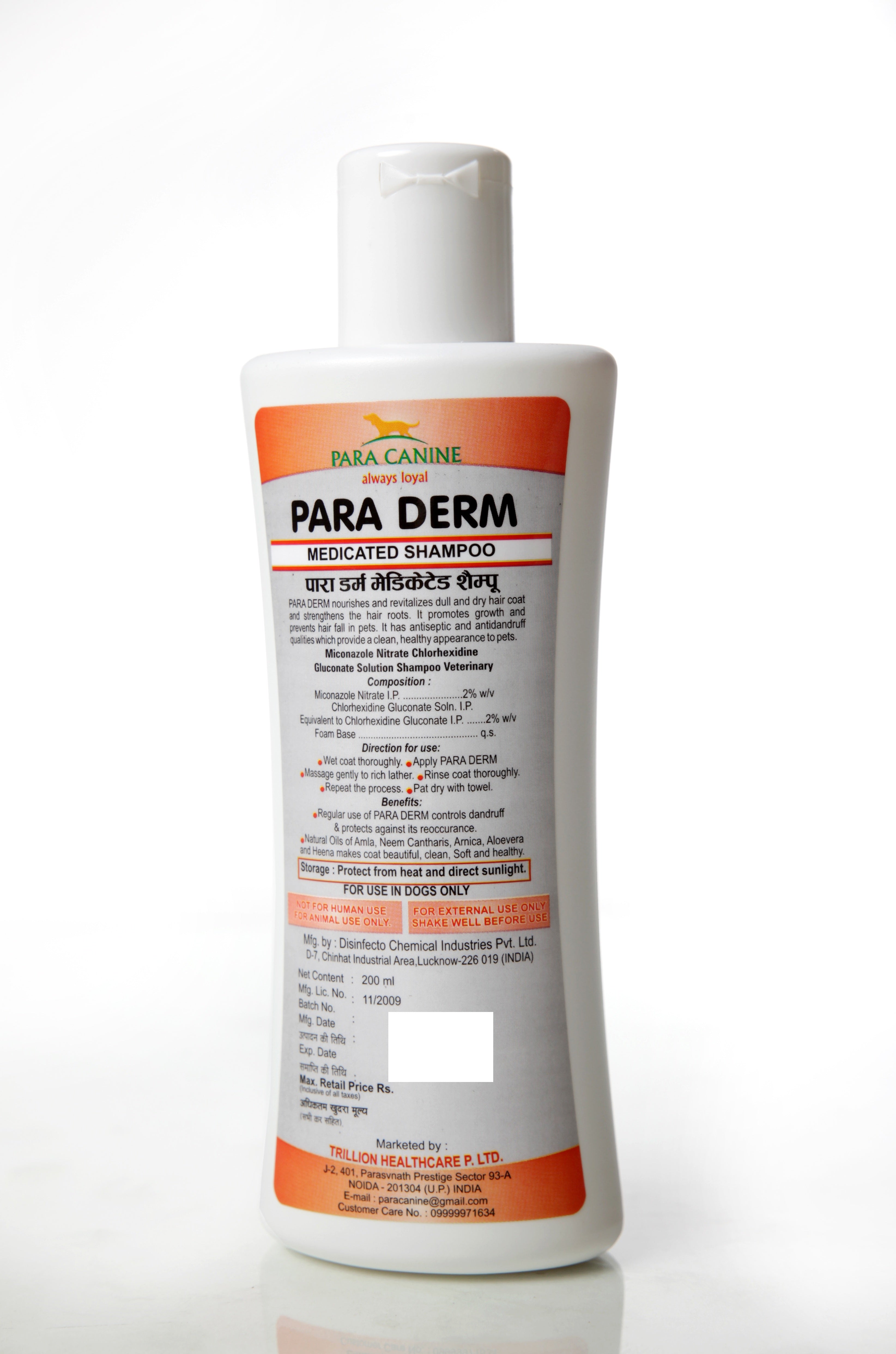 Para Derm Shampoo (prevent any bacterial, fungal or inflammatory infection)