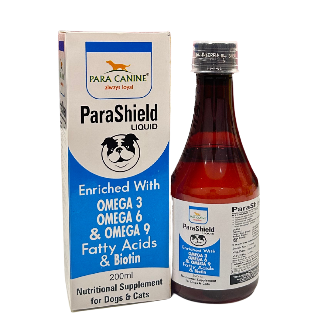 Para Shield Syrup - Controls hair shedding - Recovery from allergies, mange, fungal & other dermatologic conditions