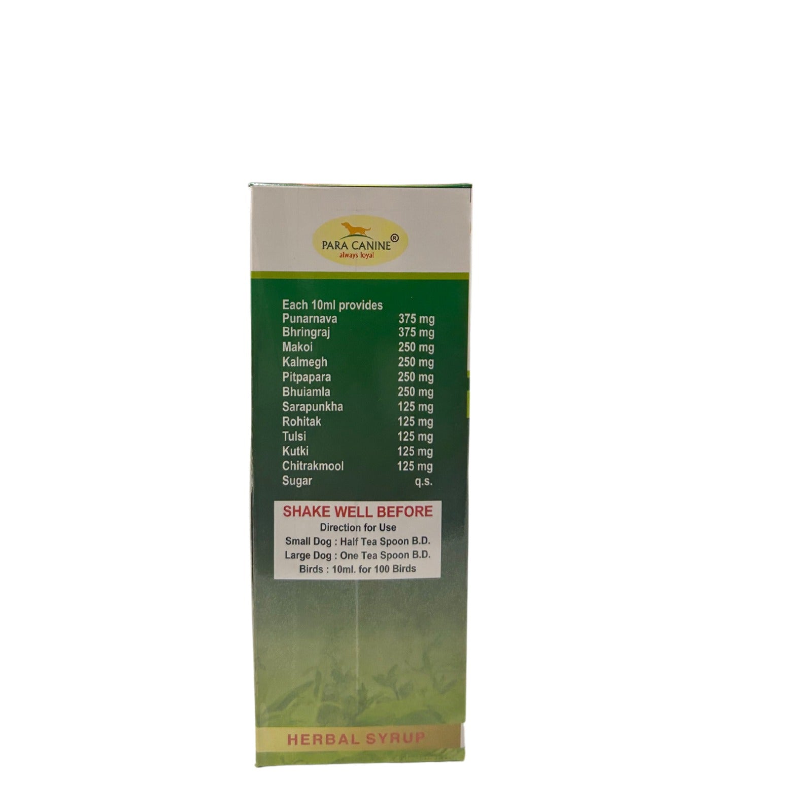 Para Liv Herbal Syrup (Prevent dogs from liver disorder, jaundice, hepatits and fibrosis.)